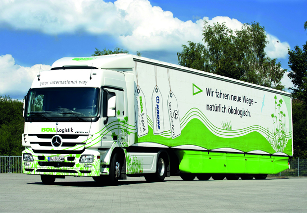 Der Einsatz des Öko- Trucks ist Bestandteil des "Grünen Flottenmanagement" bei BOLL (Foto: BOLL)