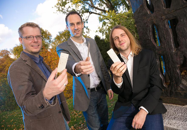 Die drei Gründer der Eologix Sensor Technology GmbH, Dr. Hubert Zangl, Dr. Thomas Schlegl und Dr. Michael Moser (Foto: Eologix Sensor Technology GmbH)