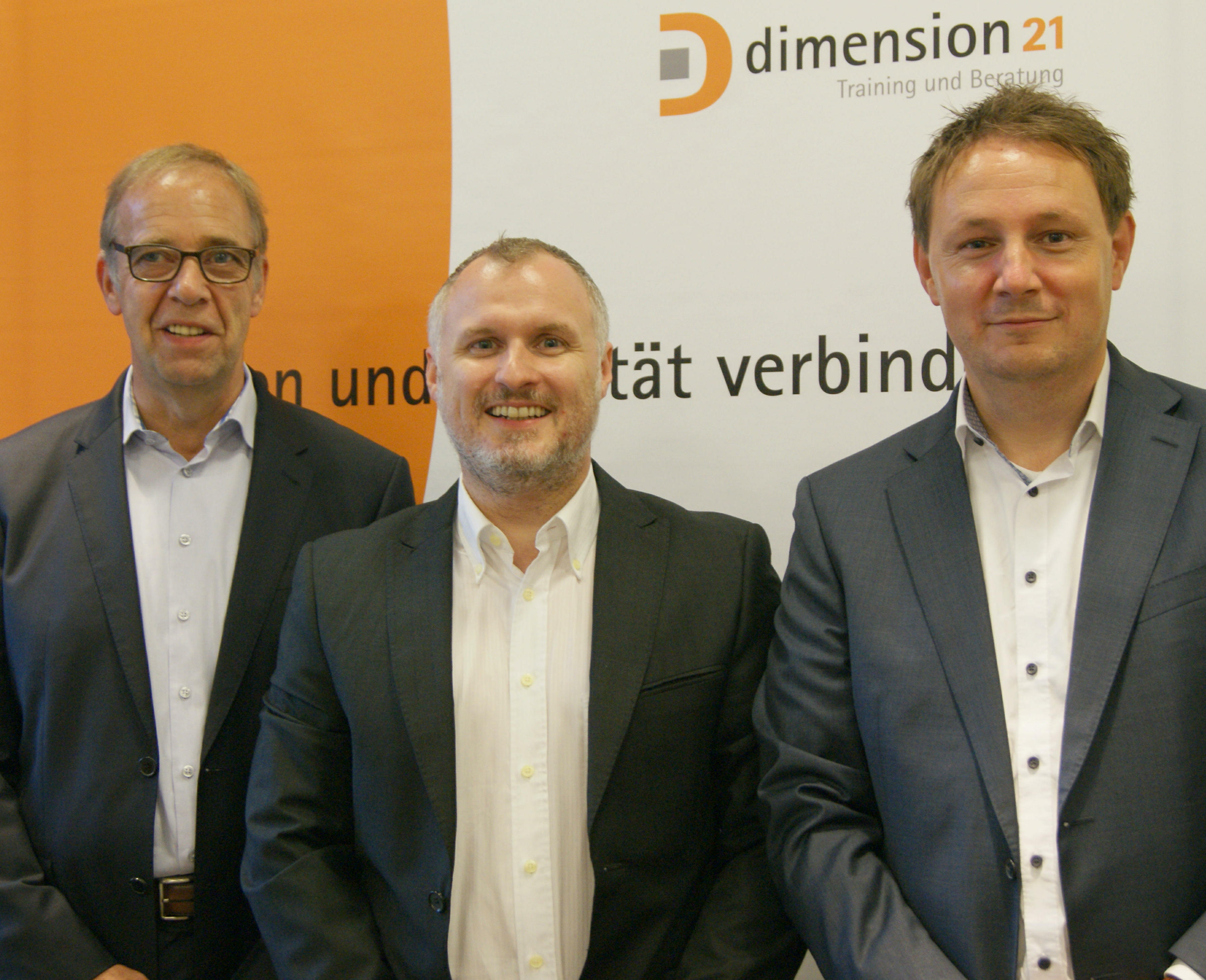 Geschäftsführende Gesellschafter ab dem 01.01.2018: (v. l.:) Helge Werner, Kai Romes und Dr. Christian Kuhlmann (Foto: dimension21)