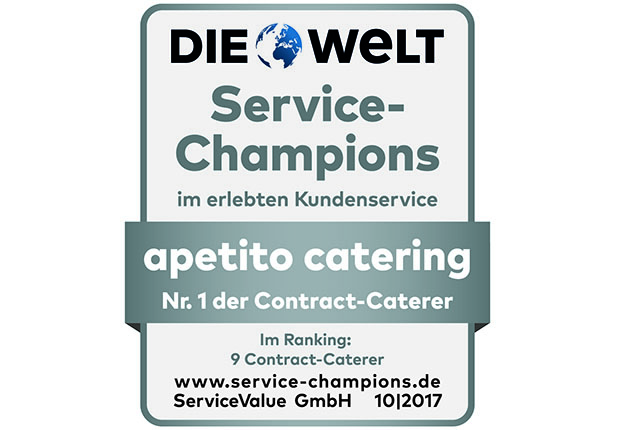 apetito catering ist erneut Service-Champion.