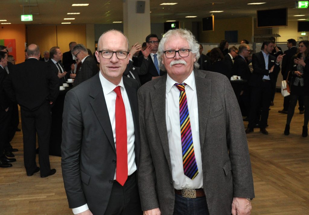 Dr. Thomas Robbers, Geschäftsführer der Wirtschaftsförderung Münster GmbH, und Achim Wiese, stellvertretender Geschäftsführer des Studierendenwerks Münster (Foto: WFM Münster)