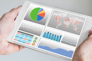Tablet mit Controlling Dashboard