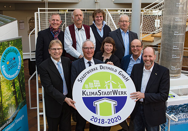 Der kommunale Energieversorger der Stadt Detmold erhält das Label KlimaStadtWerk für die sehr gute Integration des Klimaschutzes in die Unternehmensstrategie. (Foto: Stadtwerke Detmold GmbH)