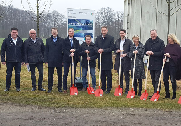 Spatenstich Breitbandausbau in Emsdetten