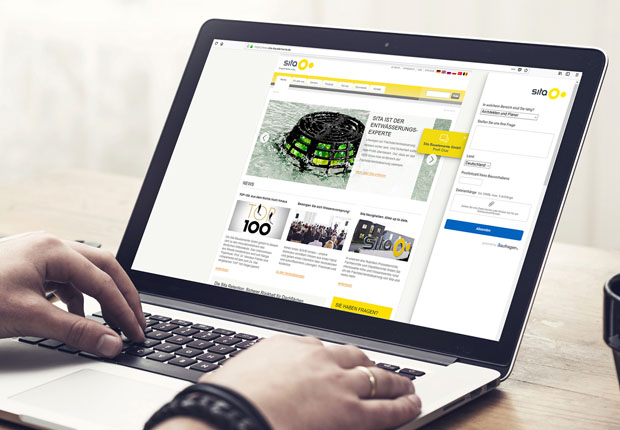 Das SitaChat Portal lässt sich mit einem Klick über die Sita Website öffnen. (Foto: Sita Bauelemente GmbH)