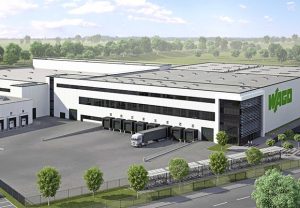 Der zukünftige Erweiterungsbau am Standort Päpinghausen in der Visualisierung. (Foto: WAGO)