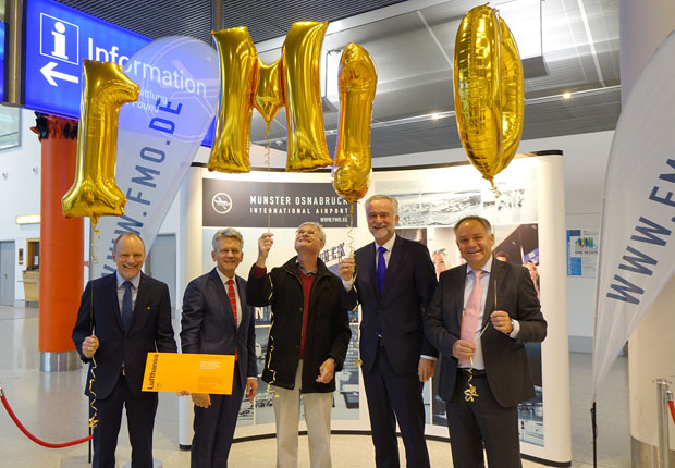 FMO begrüßt 1-millionsten Fluggast (Foto: FMO)
