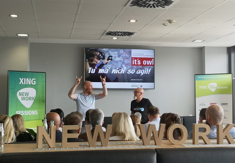 Alles agil, oder was? Dieser Frage gingen in ihrer Session Klaus-Peter Jansen (it’s OWL) und Torsten-Roman Jacke (troja – Aktivist 42) nach. (Foto: it’s OWL Clustermanagement)