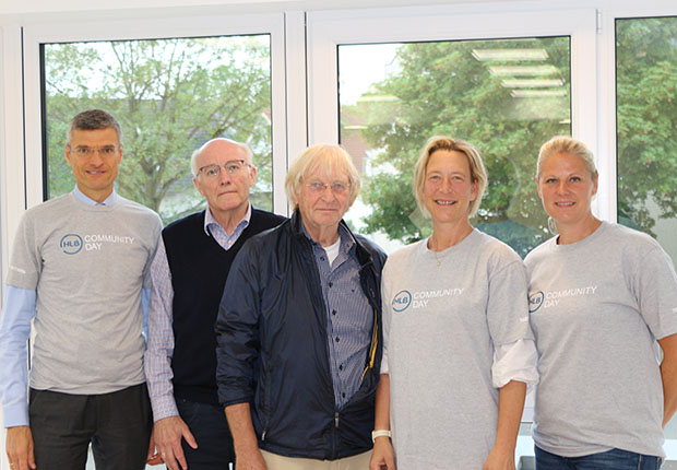 (v.l.) Dr. Christoph Averdiek-Bolwin, Heinz Schröder, Hartmut Klipsch, Alexandra Geßner, Sandra Hermsmeyer (Foto: HLB | Dr. Klein, Dr. Mönstermann + Partner mbB/ S. Hermsmeyer)