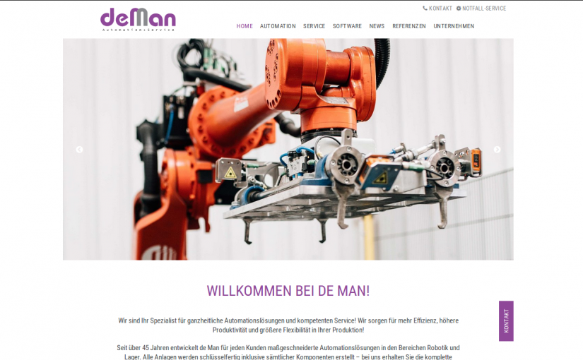 Maßgeschneidert: Neuer Webauftritt von de Man