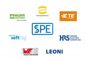 Neben HARTING, TE Connectivity und HIROSE unterstützen nun auch Würth Elektronik, LEONI, Murrelektronik und Softing IT Networks die Technologie SPE als zukünftige Infrastrukturlösung für das IIoT - Grafik: Harting