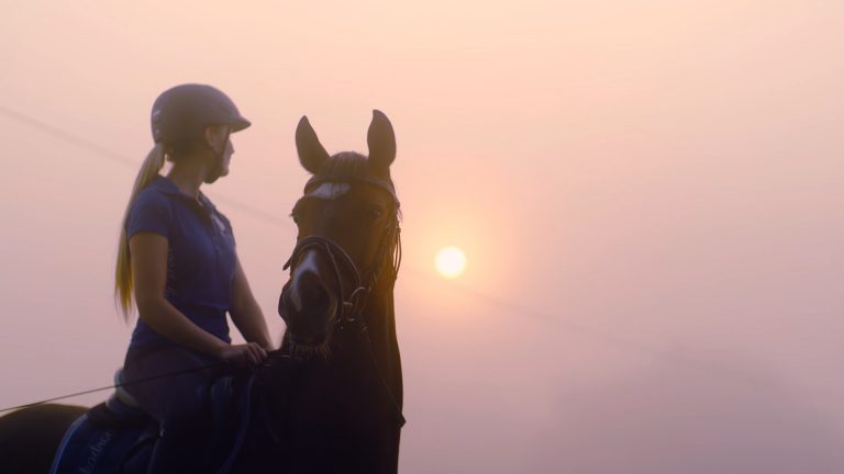 Egal ob im Pferde- oder Fahrradsattel, die Münsterländerinnen und Münsterländer lieben es, in der Natur unterwegs zu sein. © Münsterland e.V./Münster4Life