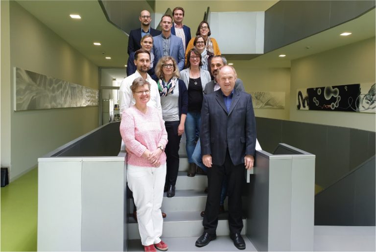 Arbeiten zusammen an münsterlandweiten Vernetzung von Unternehmen, Hochschulen und Innovationsförderungen: das Projektteam von Enabling Networks Münsterland. Das Projektteam von Enabling Networks Münsterland - Foto: © Münsterland e.V.