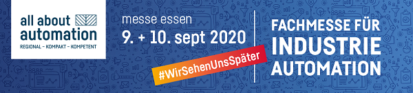 Neuer Termin für die all about automation in Essen: 9. & 10.9.2020