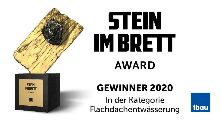 Sita Bauelemente GmbH ausgezeichnet mit dem „Stein im Brett AWARD“: Der Gullyhersteller aus Rheda-Wiedenbrück wurde von Praktikern auf Platz 2 im Bereich Flachdachentwässerung gewählt.