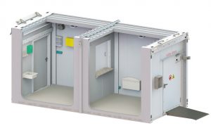 Raumsystem für eine kontaktarme Warenübergabe - Bild: DENIOS