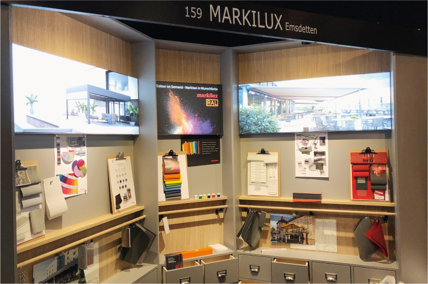 markilux hat seine Markisen für das Projektgeschäft im vergangenen Herbst auf der Messe „architect@work“ an den deutschen Standorten Hamburg und München vorgestellt. - Foto: markiliux