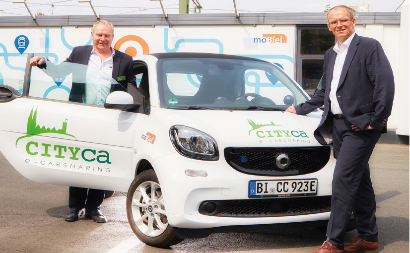 Elektroautos zum Ausleihen CITYca und moBiel kooperieren