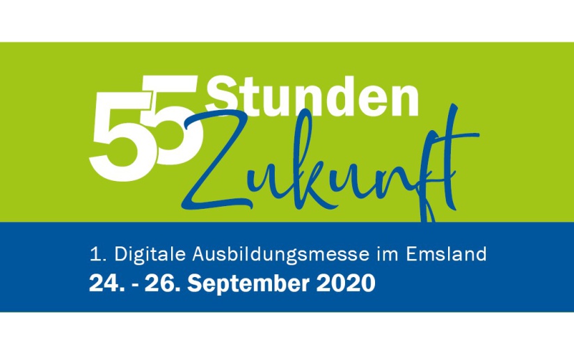 Logo Veranstaltung „55 Stunden Zukunft“. Grafik: Ems-Achse