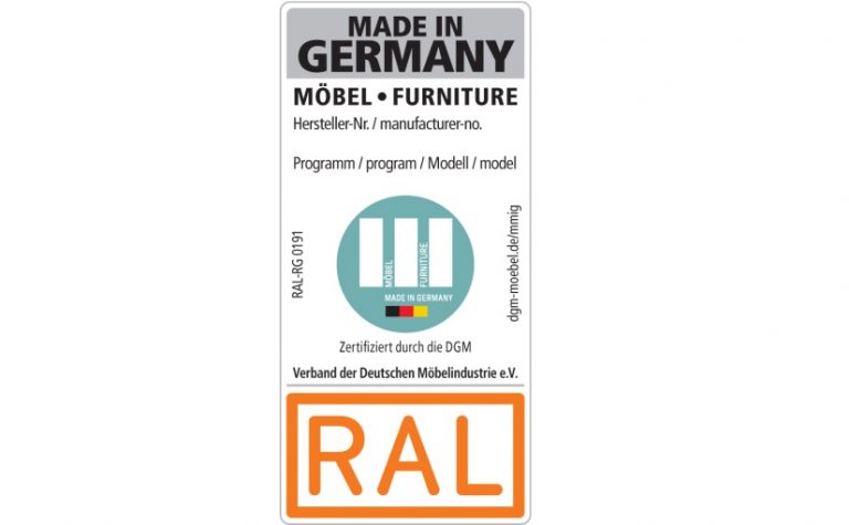 Das geographische Herkunftsgewährzeichen „Möbel Made in Germany“.