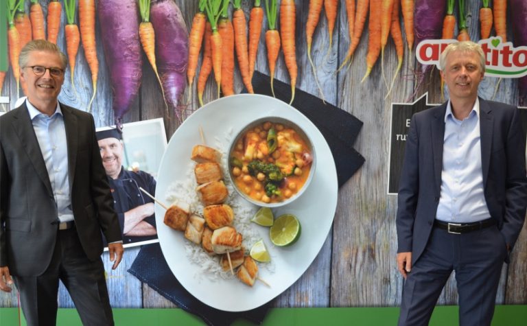 Guido Hildebrandt und Andreas_Öllerich auf der apetito Bilanz--Pressekonferenz 2020. - Foto: apetito