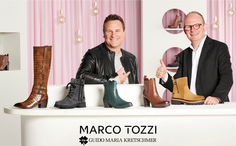 Guido Maria Kretschmer, Modedesigner und Christian Böhm, Geschäftsführer Vertrieb & Marketing MARCO TOZZI. - Foto: Wortmannn