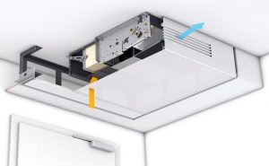 Der Fan Coil Venkon mit motorisch zugeschaltetem HEPA-Filter für die bedarfsgesteuerte Luftreinigung. - Foto: Kampmann GmbH & Co. KG