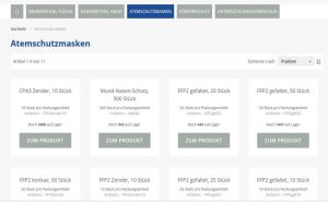 Durch die übersichtlichen Produktseiten im Webshop von Koch International konnte der Corona-Krisenstab der Stadt und des Landkreises die Sendungen umgehend in Auftrag geben. - Foto: Koch International