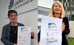 Prof. Dr. Birgitt Riegraf Präsidentin der Universität Paderborn und Prof. Dr. Ingeborg Schramm-Wölk Präsidentin der Fachhochschule Bielefeld. - Foto: OWL GmbH