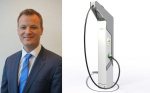 Marco Grinblats, Geschäftsführer HARTING Automotive, freut sich über die positive Entwicklung. - Schnellladesäule. - Fotos: HARTING
