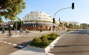 Ostwall Terrassen. Modernes Wohnen: In Bocholt (NRW) entsteht derzeit ein Mehrgenerationen-Komplex auf 6.500 Quadratmetern. Nach einem Baustopp im Jahr 2020 setzte die Hüls Baukonzepte GmbH fortan auf eine Einzelvergabe der Gewerke. - Foto: Hüls Baukonzepte, Bocholt.