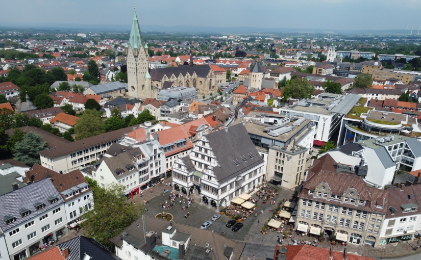 Die Paderborner Altstadt mit einer Drohne aufgenommen von IMAGEFLUG.DE - Foto: IMAGEFLUG.DE