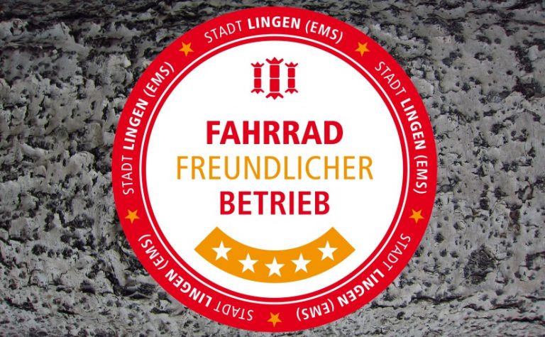 Plakette für Fahrradfreundliche Betriebe. - Grafik: Stadt Lingen