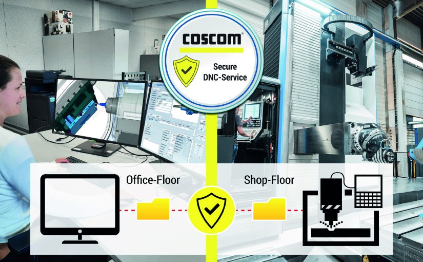 COSCOM „IT Security Service“: Ein moderner Webservice, der das Maschinennetzwerk vollständig und verlässlich vom Office-Netzwerk trennt. Dazwischen wird eine Firewall geschaltet, über die beide IT-Infrastrukturen miteinander Daten sicher austauschen.(Foto: COSCOM Computer GmbH)