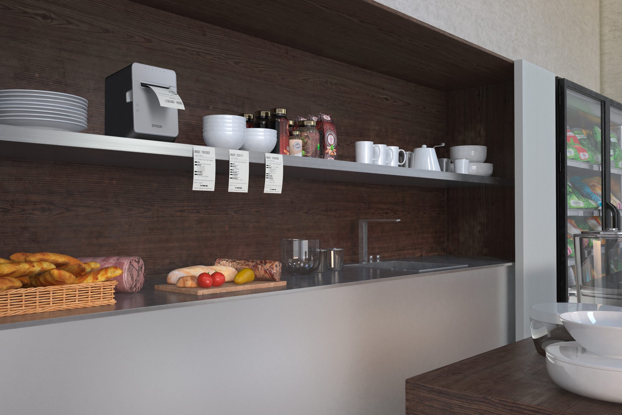 Epson zeigt auf der Internorga 2022 (Messe Hamburg, 30.4. – 4.5., Stand A3-104) Fachbesuchern der Branchen Hotellerie, Gastronomie, Bäckereien und Konditoreien seine Lösungen zum Bon- und Etikettendruck (Foto: Epson)