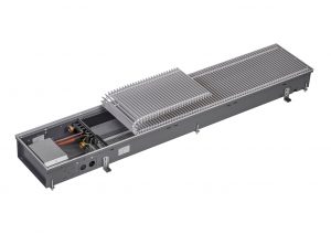 Der Katherm HK E ist ein Hochleistungs-Unterflurkonvektor in 2-Leiter Ausführung mit integriertem Elektroheizstab für direktes, individuelles Heizen (Foto: Kampmann GmbH & Co. KG)