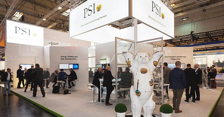 Der PSI-Stand auf der E-World 2020. (Foto: PSI)