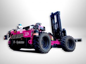 Das Messegelände wird zum 5G Innovations-Campus. Gezeigt werden Industrie-Lösungen und eine Standalone-Architektur für neue Dienste. (Foto: Deutsche Telekom)