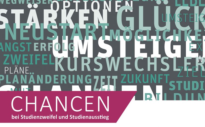 In Informationsveranstaltungen, Vorträgen und Workshops erhalten die Studierenden Informationen und Hilfestellungen rund um das Thema Studienzweifel. (Grafik: FH Bielefeld)