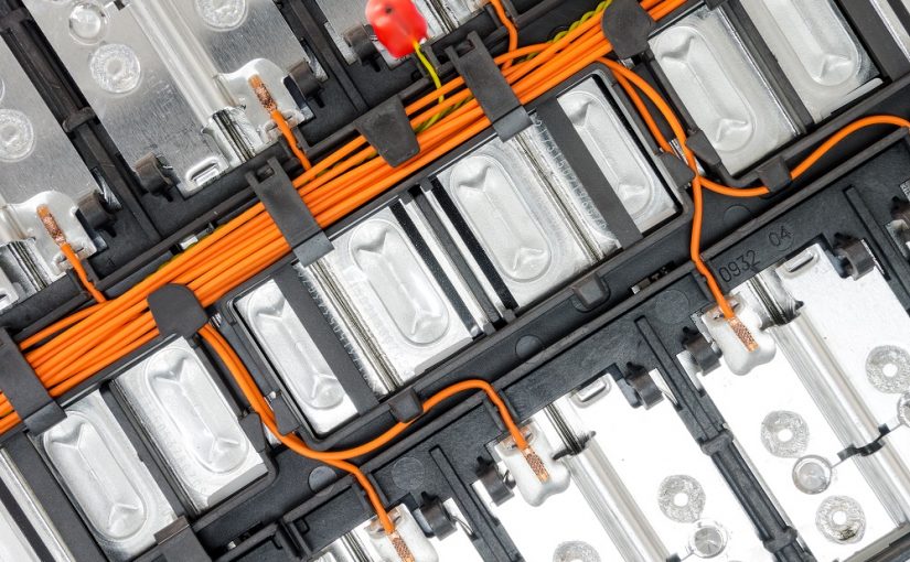 Teil einer Lithium-Ionen-Batterie eines Elektroautos (Foto: AdobeStock_407415049 )