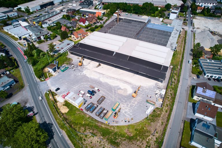 Luftaufnahme vom Standort an der Gustav-Winkler-Straße in Bielefeld (Foto: Hagedorn)