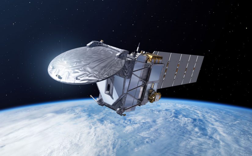 Der Erdbeobachtungs-Satellit EarthCARE im Einsatz. (Grafik: ESA-P.Carril)