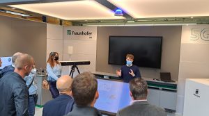 Die Teilnehmerinnen und Teilnehmer der Scouting Reise erlebten auf dem 5G Campus in Aachen das Engineering der Zukunft. 5G-Industrie Campus Europe in Aachen (Foto: Münsterland e.V.)