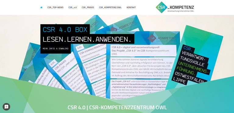Das CSR-Kompetenzzentrum OWL veröffentlicht die „CSR 4.0 Box“ mit geballtem Know-how rund um Unternehmensverantwortung, Digitalisierung und Nachhaltigkeit. (Foto: Gildezentrum)