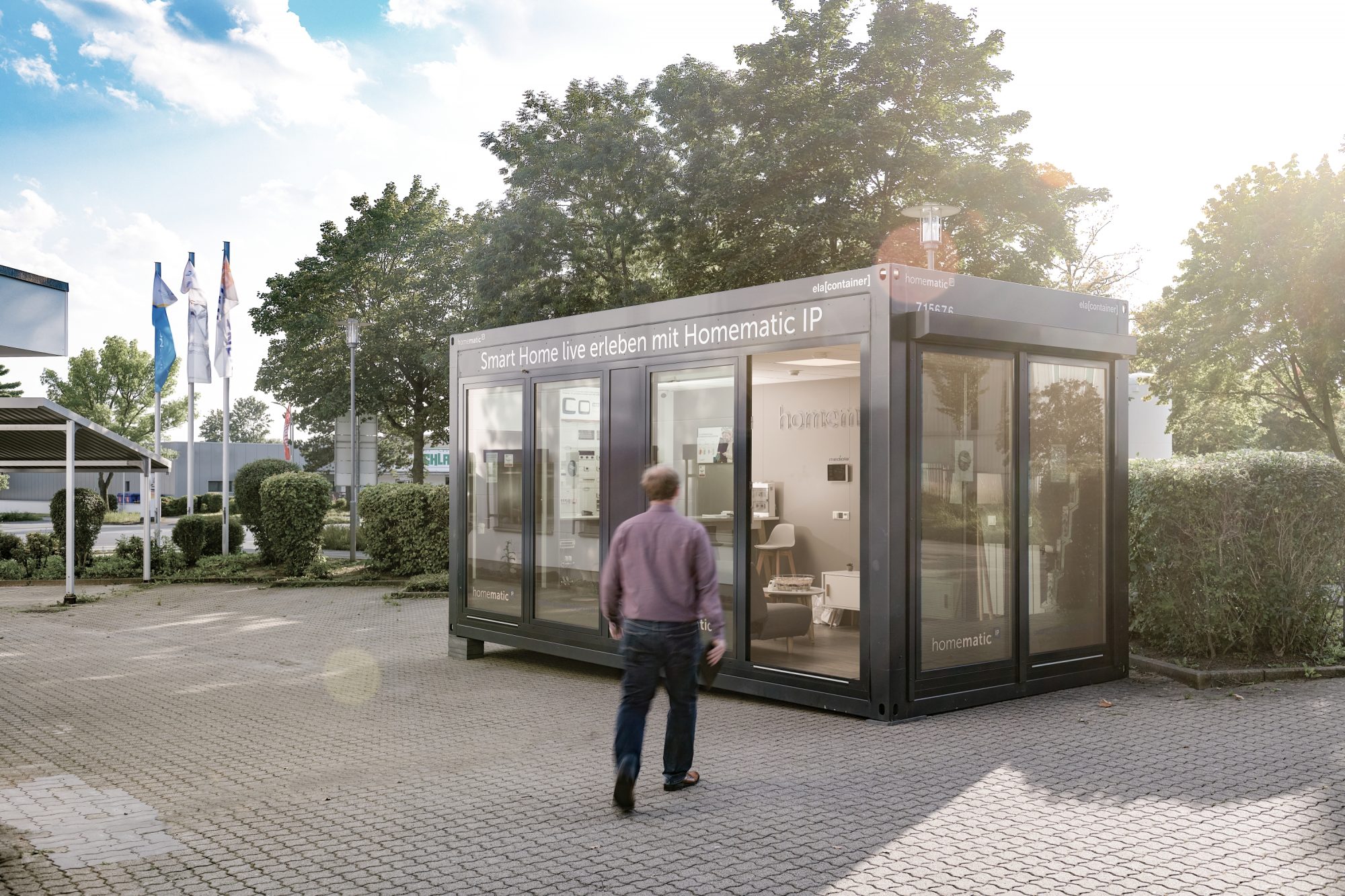 Als mobiler Messestand lässt sich der ELA Container nahezu überall platzieren. (Foto: ELA Container)
