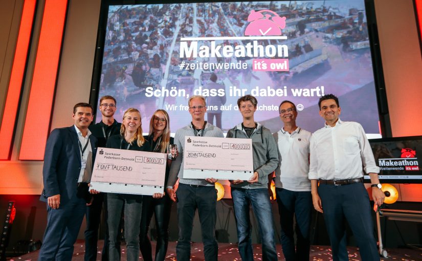 Die Sieger des it’s OWL Makeathon #zeitenwendeowl können sich über ein Preisgeld von insgesamt 15.000 Euro freuen. (Foto: it’s OWL)