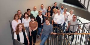 Vor Ort in digitaler Sache: Kürzlich stellten Lehrkräfte und Praxisanleitende aus der Pflegeausbildung ihre Arbeitsergebnisse in der FH vor. (Foto: P. Pollmeier/FH Bielefeld)