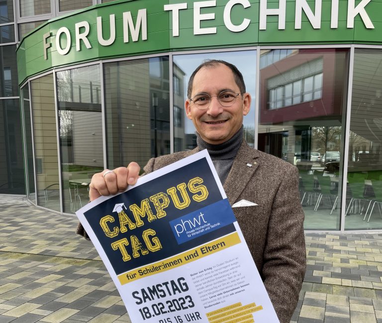 PHWT-Präsident Prof. Dr. Dennis De freut sich auf den ersten Campus-Tag der PHWT und lädt alle Interessierten herzlich ein. (Foto: PHWT/Marion Lammers)