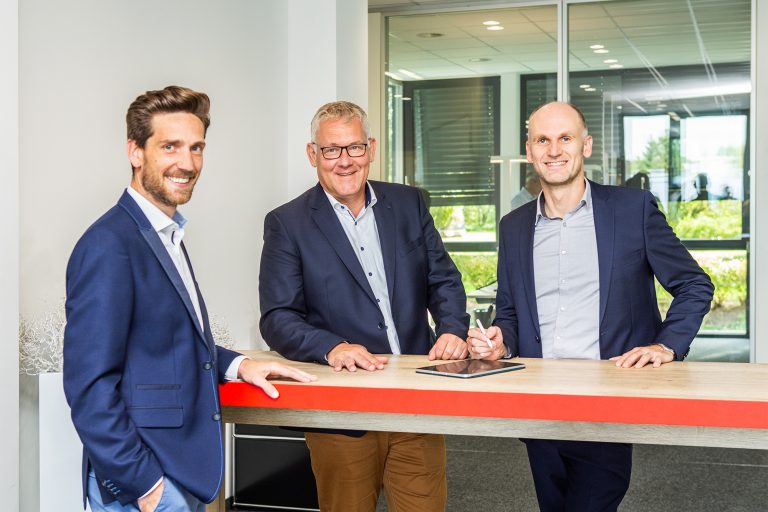 v.l.n.r. Niklas Unger, Prof. Dr. Franz Vallée, Kristian Luersen (VuP GmbH)