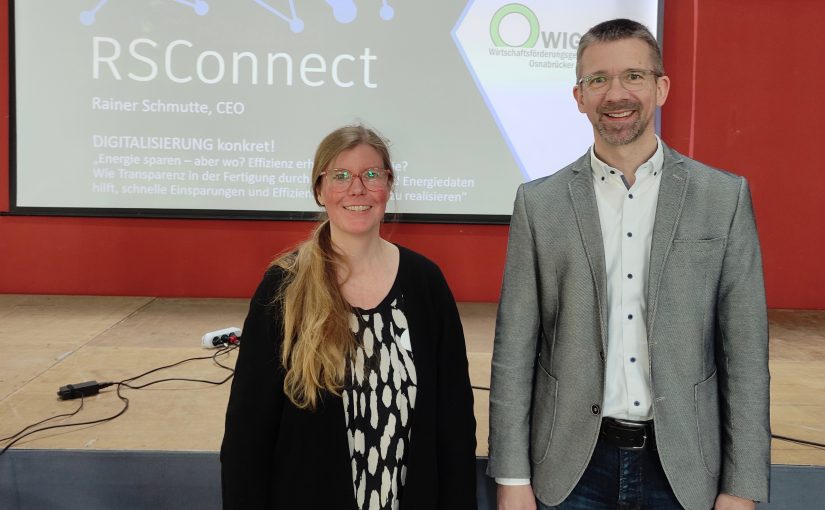 Andrea Frosch (WIGOS) und Rainer Schmutte (RS Connect) luden zum Digitalisiee-rungsfrühstück in Bad Laer ein. (Foto: WIGOS)